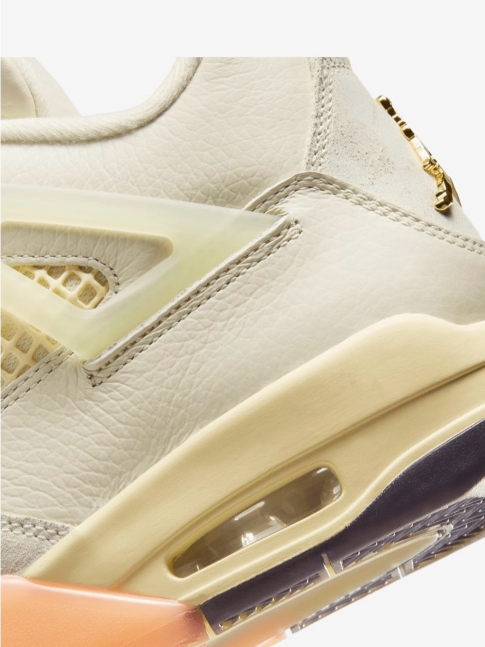Air Jordan 4 retro Women’s Birds of paradise - Cream with Coral Details - Picture 7 of 12
